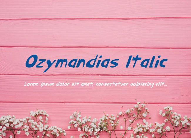 Ozymandias Italic example